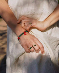 кольцо с зеленым агатом