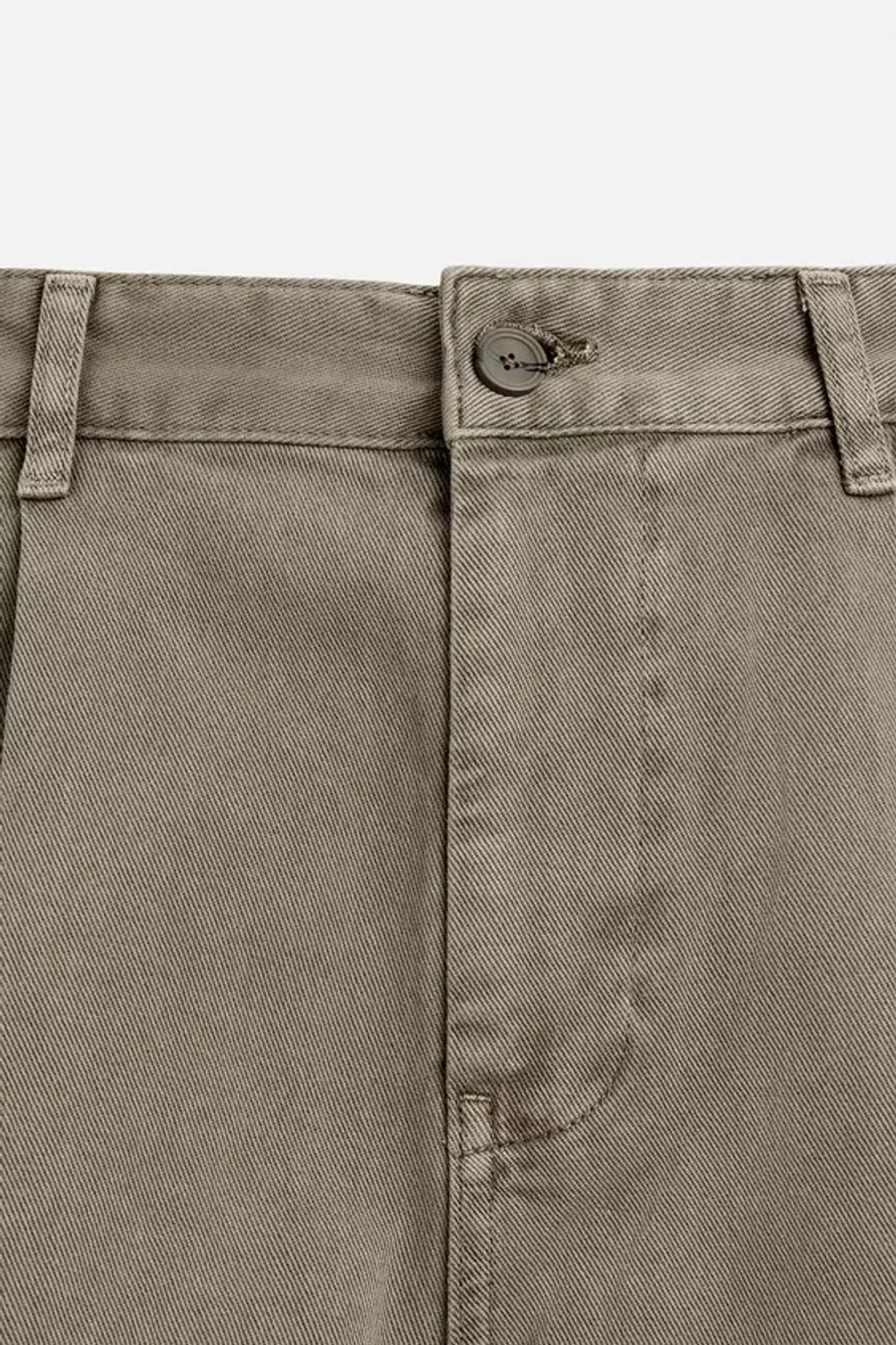 ZARA БРЮКИ REGULAR FIT СО СКЛАДКАМИ, КОРИЧНЕВЫЙ