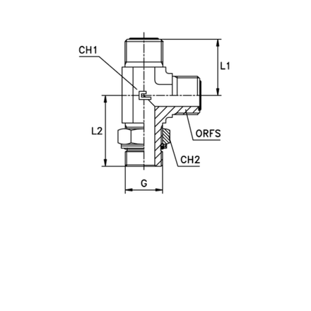 Штуцер FMLH ORFS 1'' D14-15-16 BSP 3/4'' удлиненный