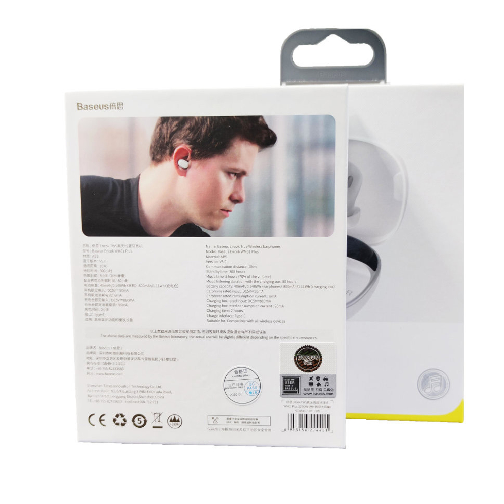 Беспроводные наушники Baseus Encok True Wireless Earphones WM01 Plus (NGWM01P-04) Pink