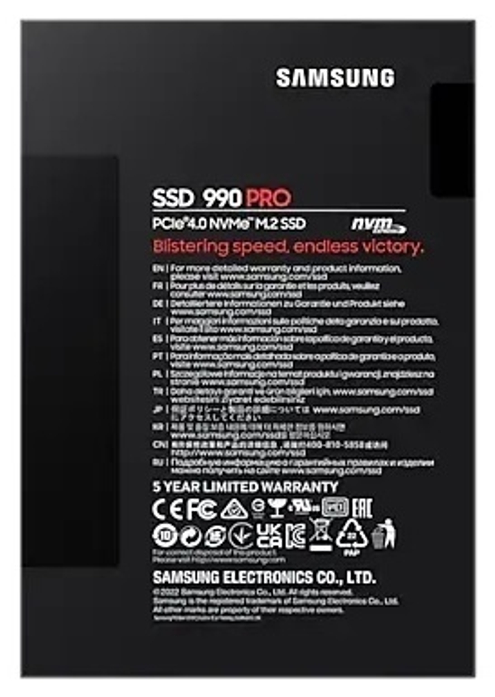 SSD Samsung 990 Pro MZ-V9P1T0B 1000 ГБ