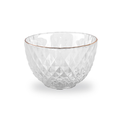 243042.7 Пиала серия ЛЕДЯНОЙ УЗОР "Ананас" 70 мл, золотой ободок, утолщ. стенки, стекло