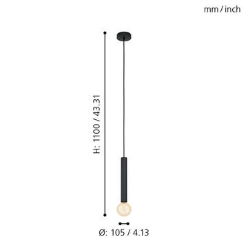 Подвесной светильник 1*E27 98056 черный CORTENOVA Eglo