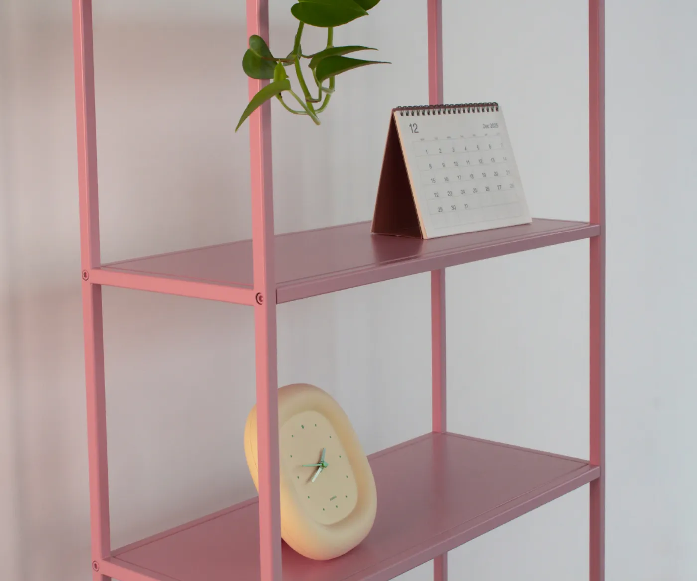 Стеллаж металлический 155х60х25, розовый