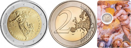 Сан-Марино 2 евро, 2023 500 лет со дня смерти Луки Синьорелли