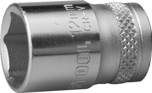 Торцовая головка KRAFTOOL ″INDUSTRIE QUALITAT″, Cr-V, FLANK, хромосатинированная, 1/4″, 13 мм