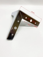 Опоры-ножки для мебели угловые, хром, 2 шт. Высота 130 мм.