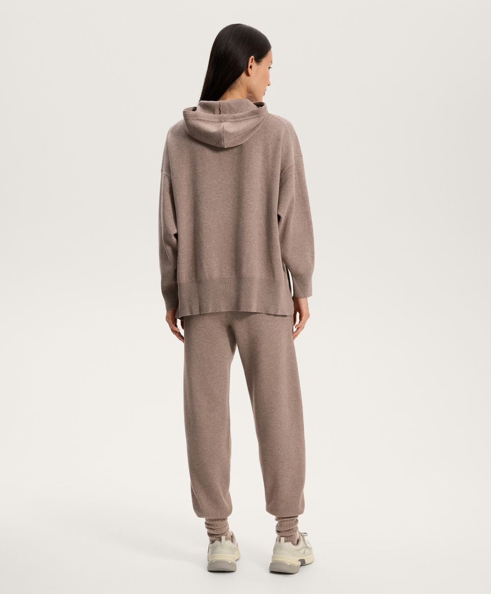 OYSHO Трикотажные брюки-джоггеры, серо-бежевый