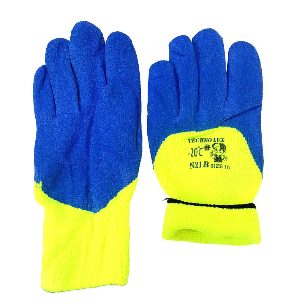 Перчатки акриловые - 20*С синие вспененные №24С (480шт/уп)