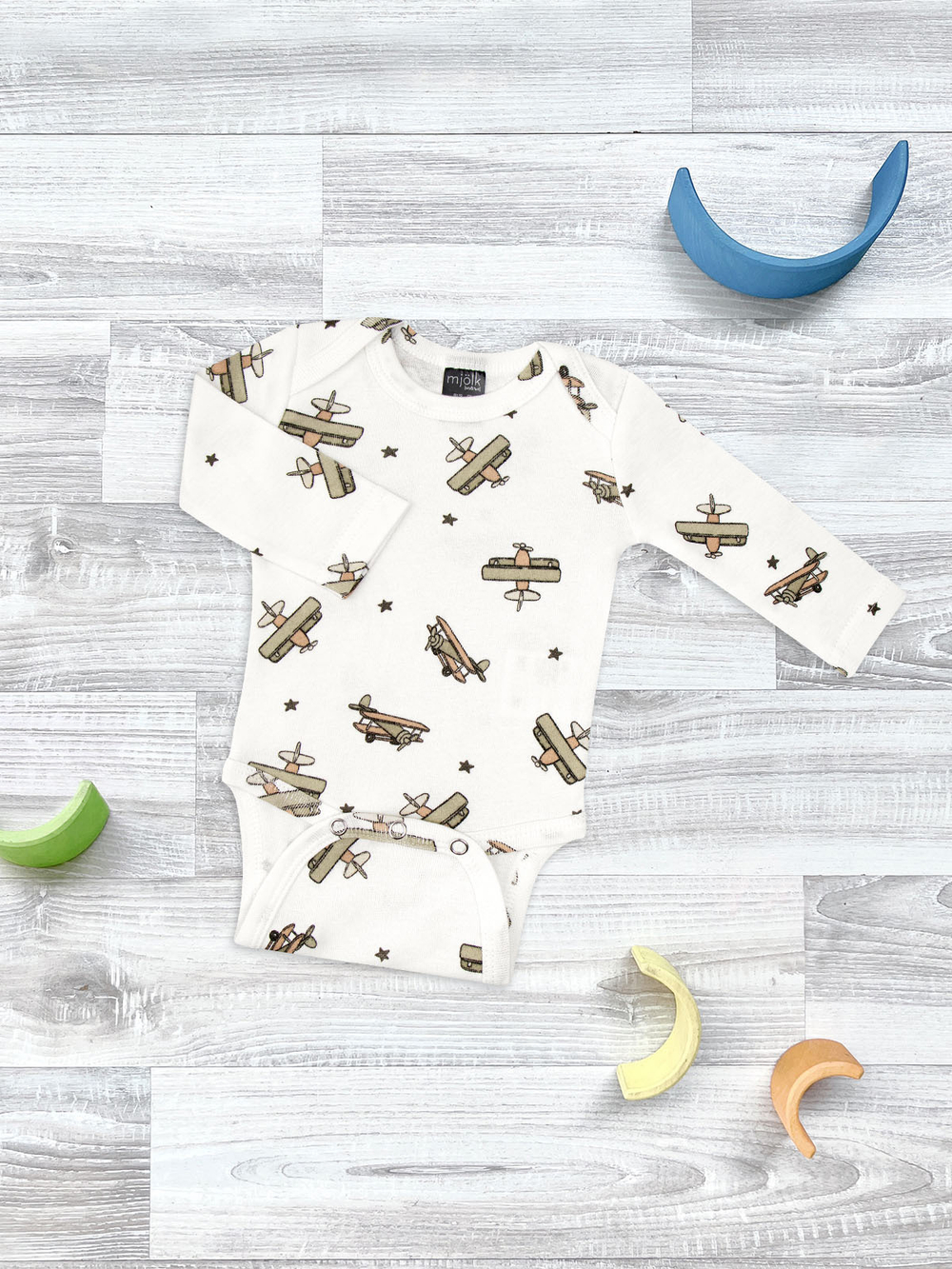 Боди Mjölk Самолёты с длинным рукавом