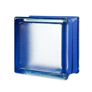 Стеклоблок синий Mini Classic 14.6x14.6x8 см.