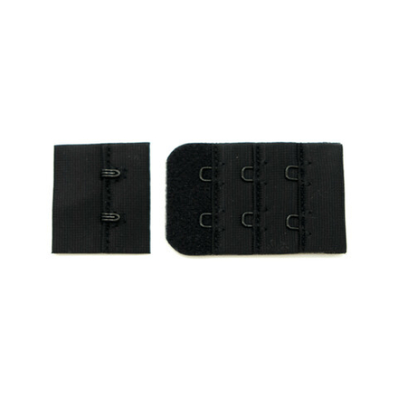 Застежка на крючки и петли (2 ряда), ЧЕРНЫЙ