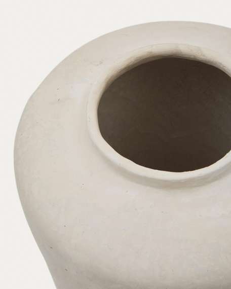 Ваза Serina из папье-маше белого цвета, 55 см