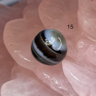 54635  Агат черный глазковый Бусина 12мм