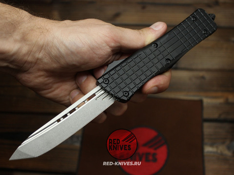 Нож Microtech Troodon Delta Frag T/E - клинок танто, стоунвош МТ12