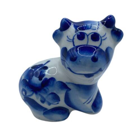 Фигурка Бык поворот гжель