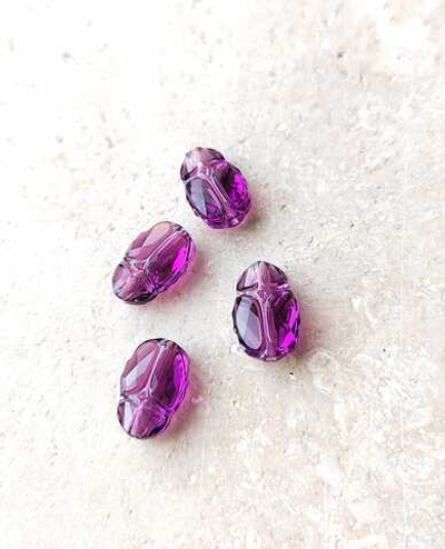 5728-ameth Бусина "Скарабей" 12мм, amethyst, фиолетовый