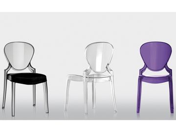 Стул прозрачный фиолетовый Queen Италия PEDRALI
