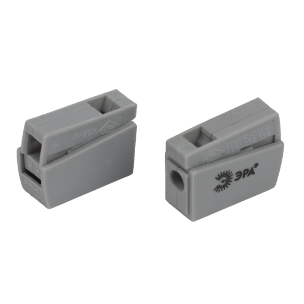 Клемма ЭРА NO-225-461 быстрозажимная 221-101 для светильников 1 полюс 0.5-2.5мм2 (упаковка 3 шт.)