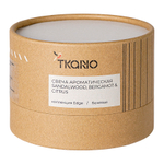 Свеча ароматическая sandalwood, bergamot & citrus из коллекции edge, бежевый, 30 ч
