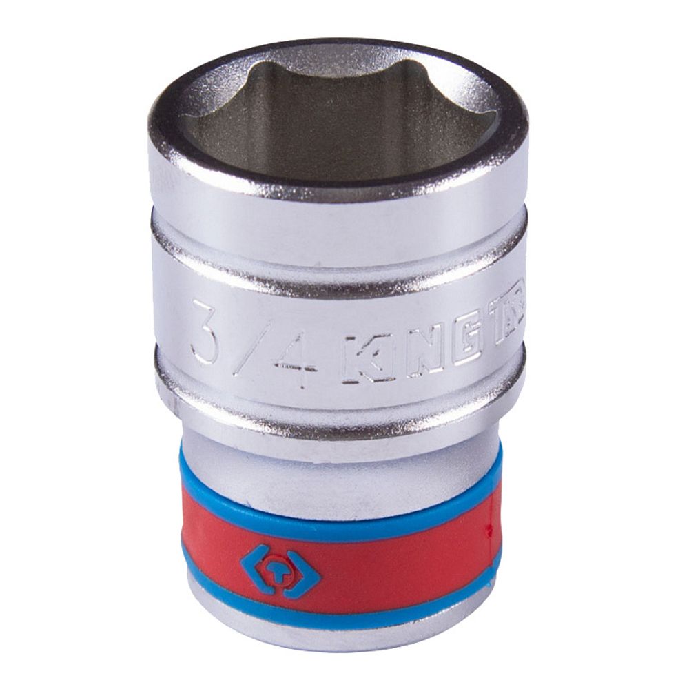 KING TONY (433524S) Головка торцевая стандартная шестигранная 1/2&quot;, дюймовая 3/4&quot;