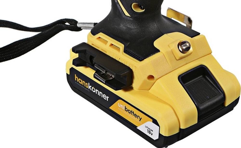 Дрель-шуруповерт аккумуляторная HANSKONNER HCD1865BL