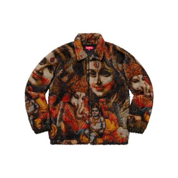 Supreme FW19 Week 13 Ganesh Faux Fur Jacket Black