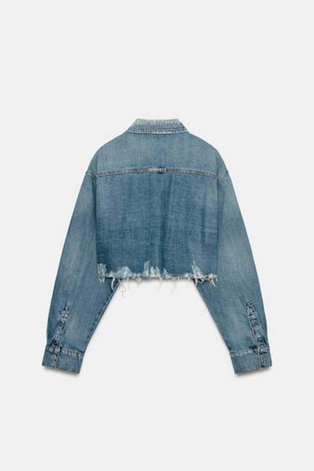 CROP ДЖИНСОВЫЙ ТОНКИЙ ПИДЖАК TRF - ZARA