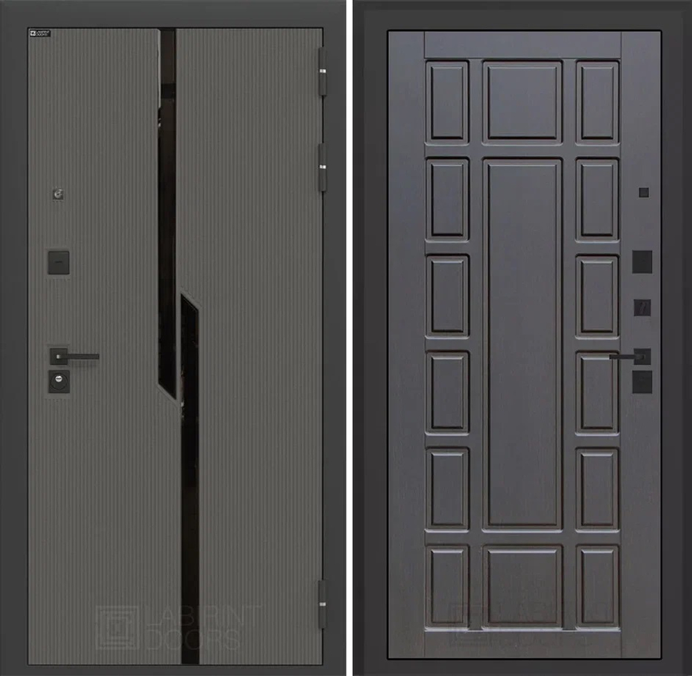 Дверь входная Лабиринт CARBON 12 Венге  металлическая