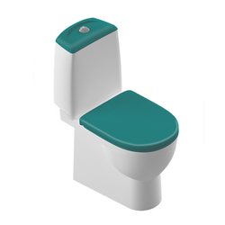 Купить Унитаз-компакт Sanita Luxe Best  с бирюзовой крышкой в Краснодаре