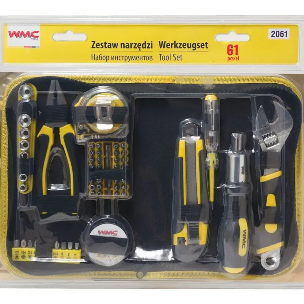 Набор инструментов 61пр, в сумке WMC TOOLS WMC-2061