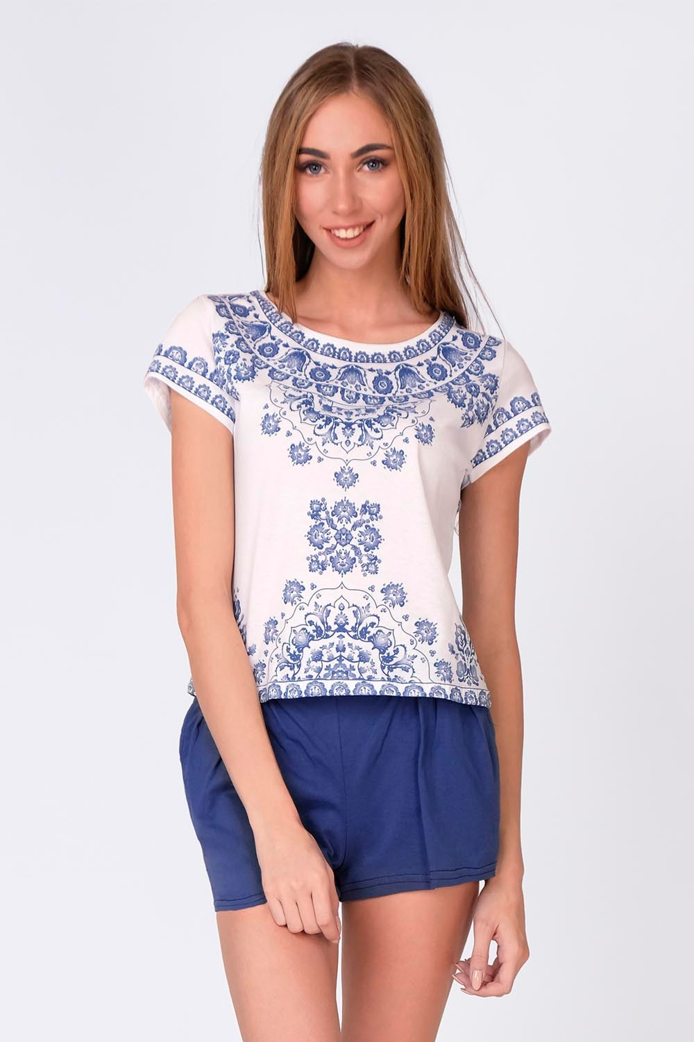 [m]Пижама женская "АРАБЕСКА" футб+шорты КЖ 0093