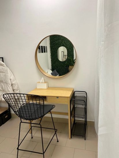 Полубарный металлический стул Bertoia 63 см