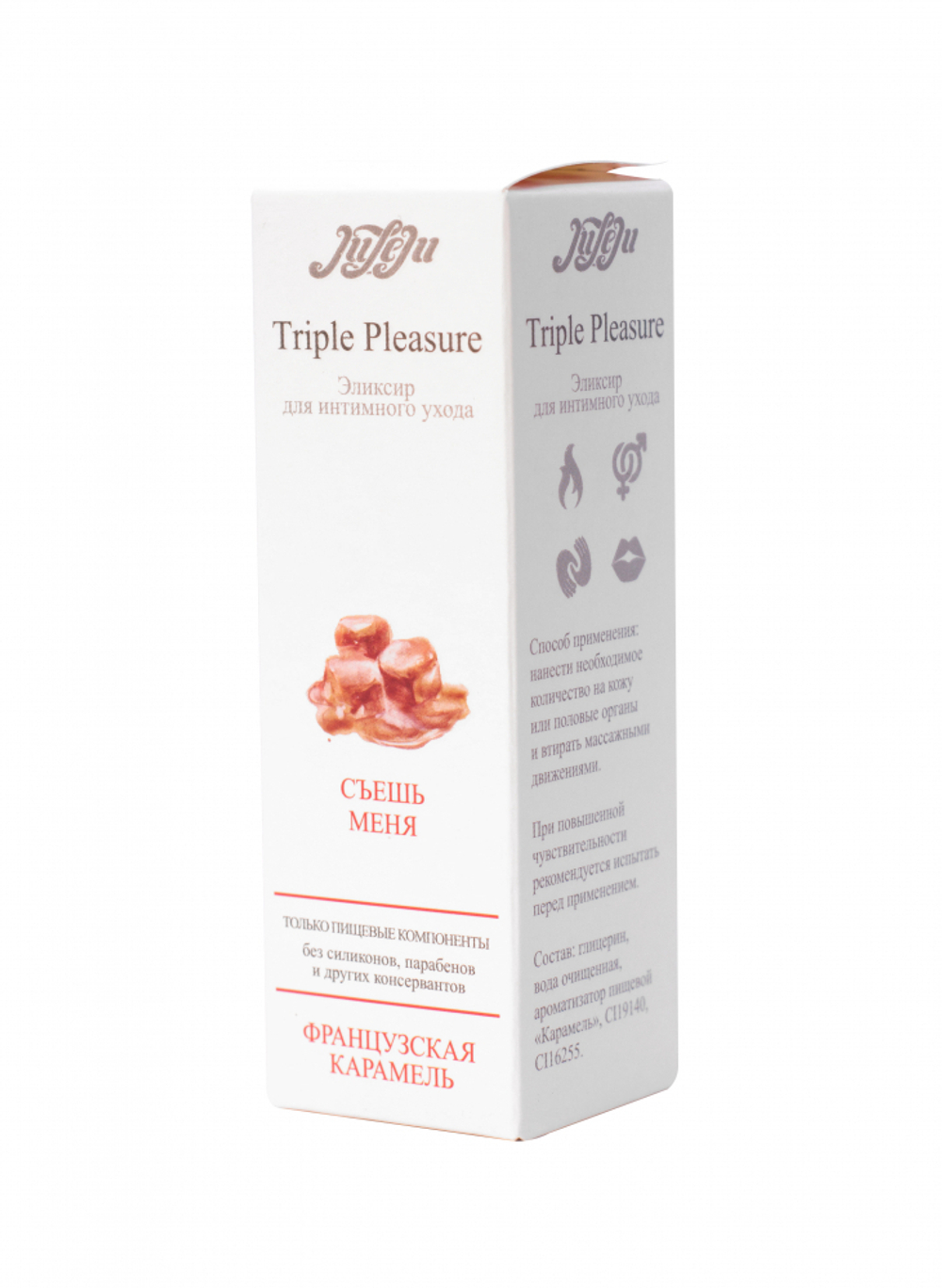 Массажный съедобный гель Triple Pleasure "Французская Карамель" 60мл