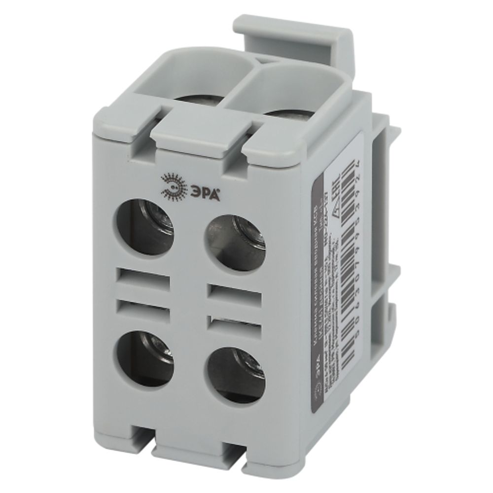 Клемма силовая вводная КСВ ЭРА NO-224-137 двойная (KE66) 6-50 мм2 серая L | Клеммы силовые вводные КСВ, КВМ