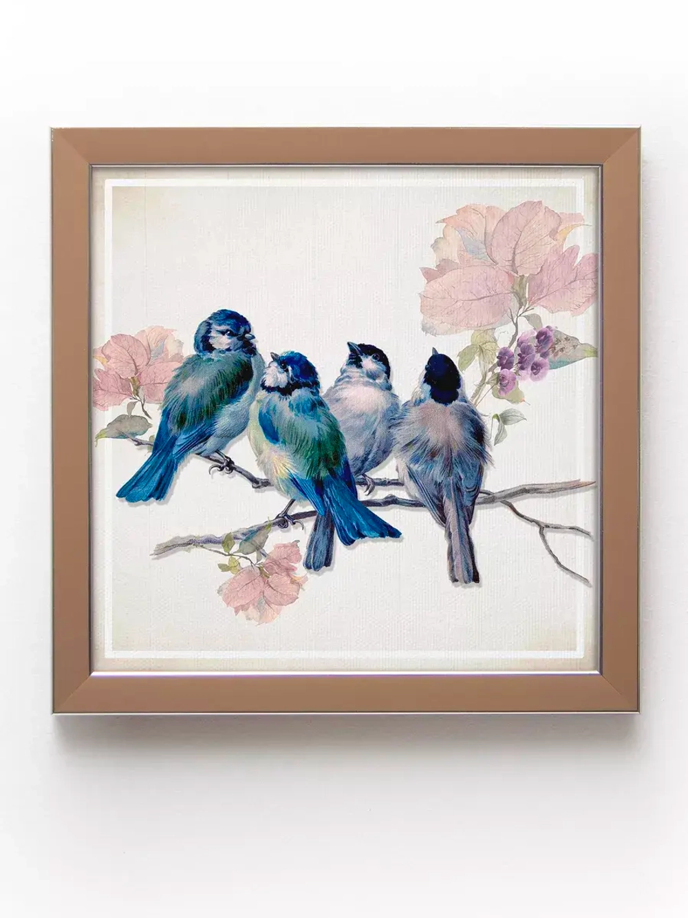 Картины на стену интерьерная на холсте 4 шт, 23*23 см