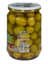 Оливки зеленые AgaOglu Soslu в соусе пряные 720 г x 2 шт
