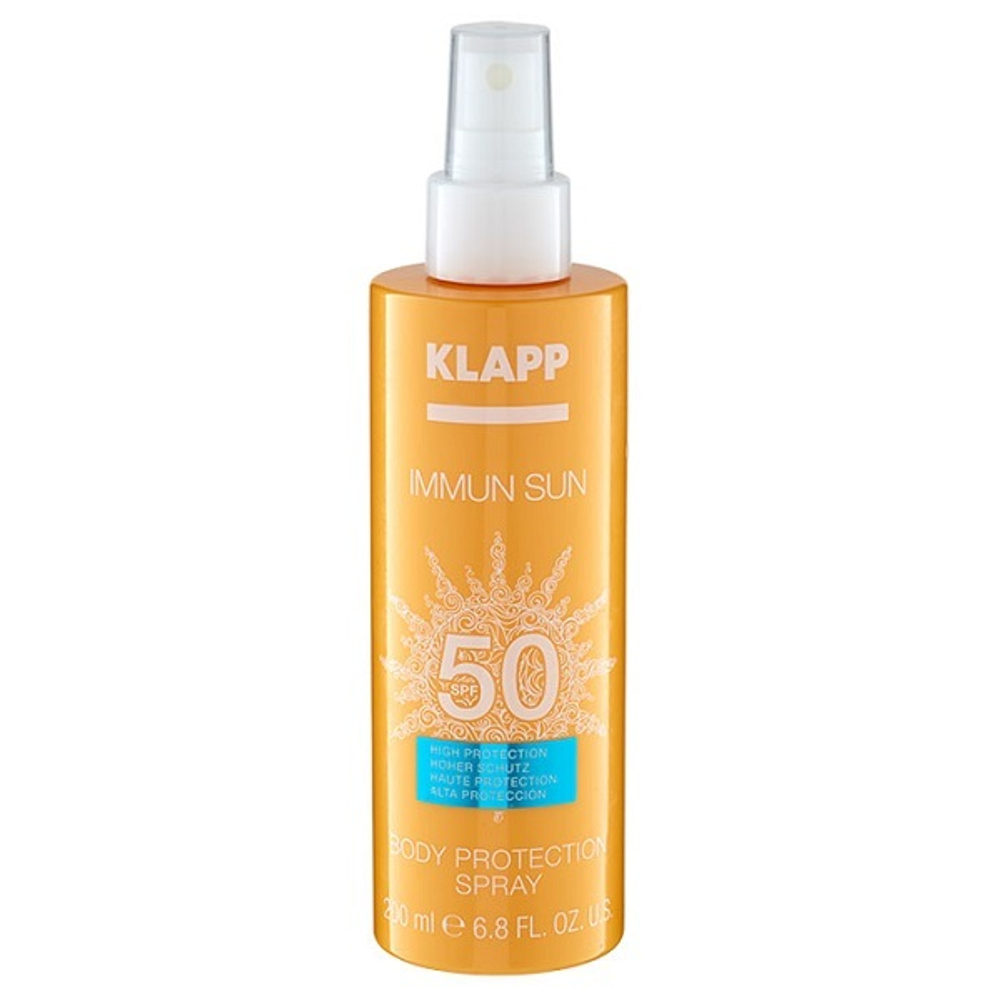 Солнцезащитный спрей для тела SPF50 Klapp Immun Sun Body Protection Spray 200мл