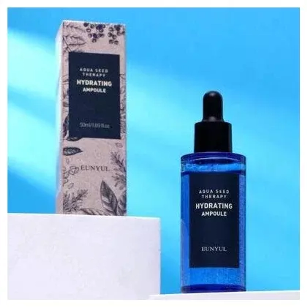 Eunyul Сыворотка ампульная увлажняющая с экстрактом морского винограда - Aqua seed therapy, 50мл