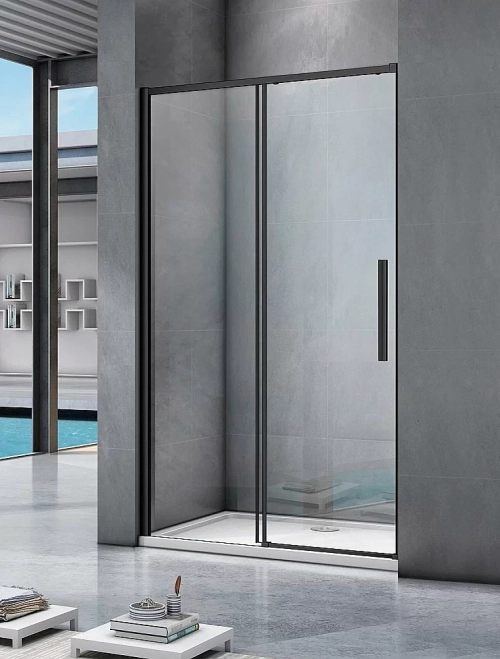 Душевая дверь Good Door IDEA WTW-140-C-B стекло прозрачное/профиль черный