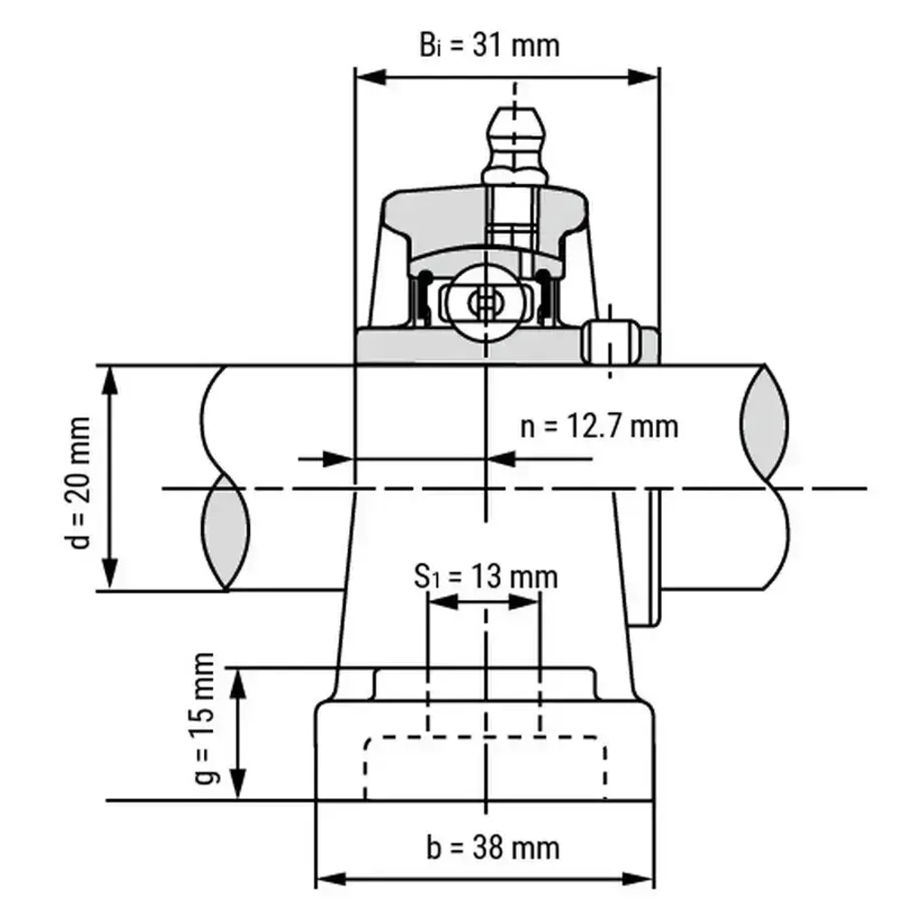 Подшипниковый узел UCP204 TECHNIX