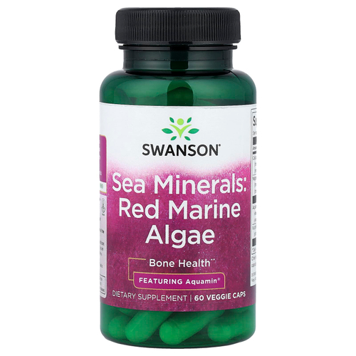 Swanson Vitamins, Sea Minerals, красные морские водоросли, 60 растительных капсул