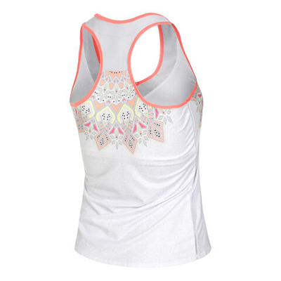 Женская теннисная майка Lucky in Love Geo Grande With Bra Tank Top Women - White, Multicoloured