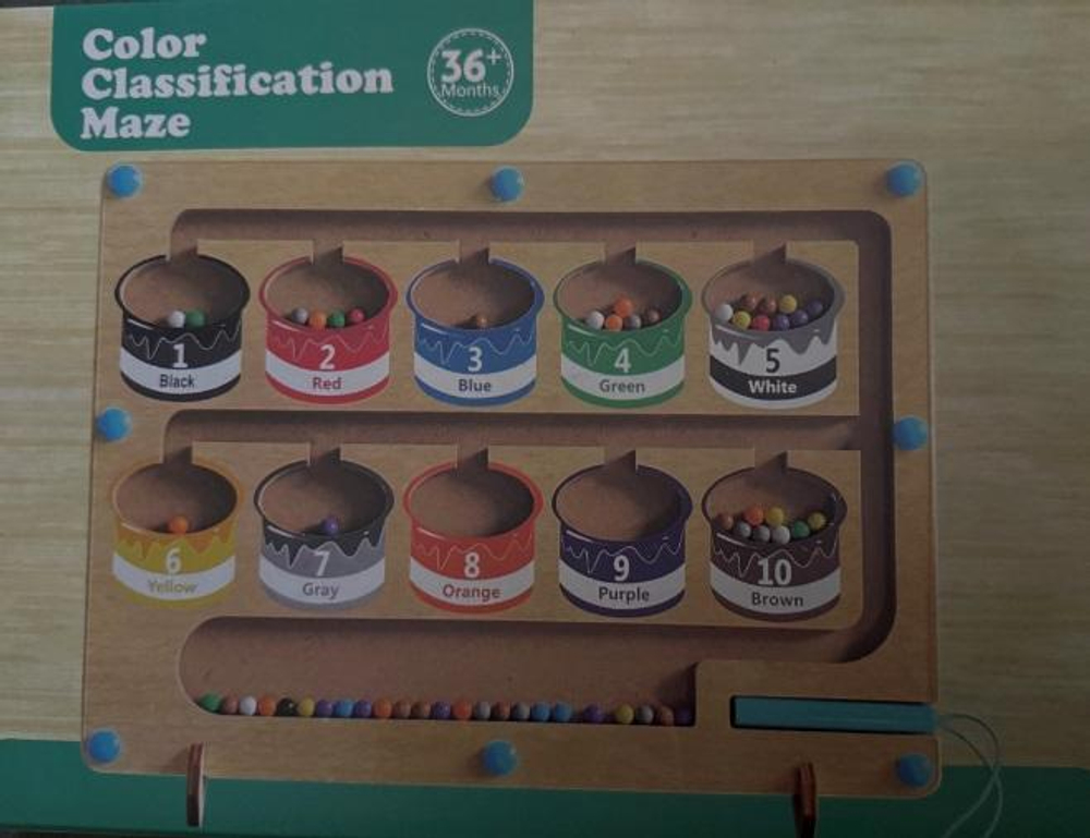 Развивающая игрушка деревянная Лабиринт магнитный в ассортименте мал, C-41912