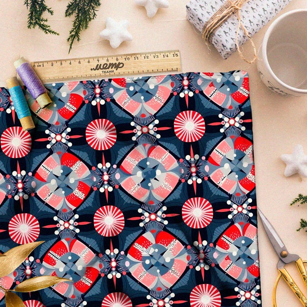 Ткань премиум габардин фантастический портал