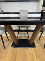 Кухонный раскладной стол "Прадо" черный мрамор и 4 стула Сорренто