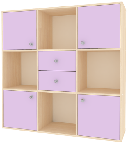 Стеллаж КарИВи Джери  Дуб Молочный Ирис