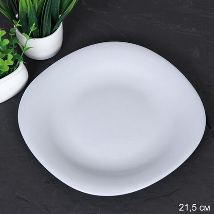 Тарелка квадратная 215 мм Серый цвет / SQ-LFP85 /уп 6/48/