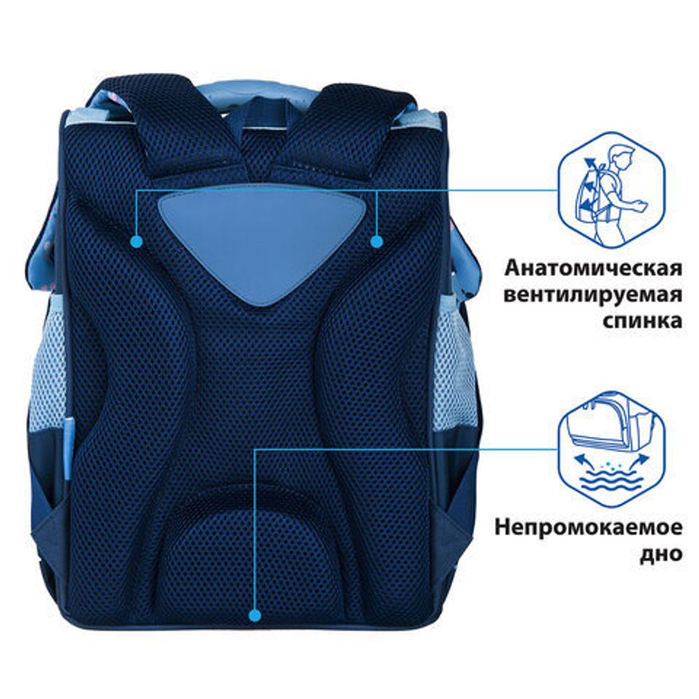 Ранец ПИФАГОР BASIC, с эргономичной спинкой, "Little friend", 35х28х18 см, 270684