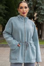 Пальто Альпака (серо-голубое) Б14138-7М LT Collection